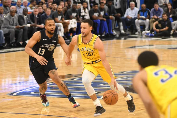 Orlando Magic Hostí Zlaté Státní Bojovníky Amway Center Orlandu Floridě — Stock fotografie