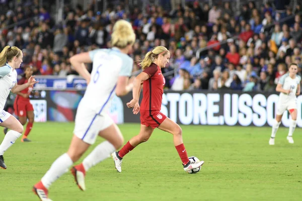 Estados Unidos Compite Contra Inglaterra Durante Copa Shebelives Orlando City — Foto de Stock