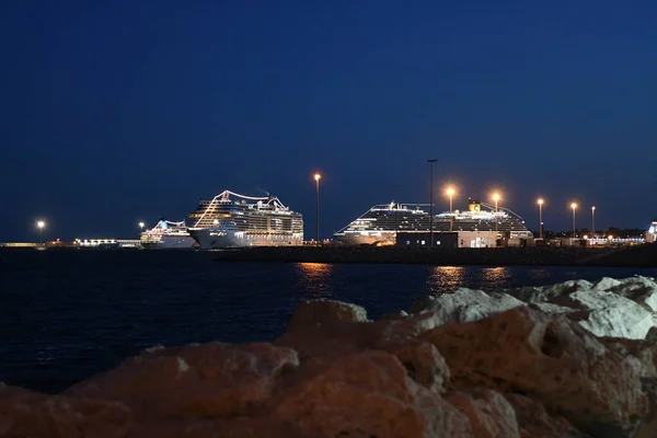 Night View Pier City Lights — Stock Photo, Image