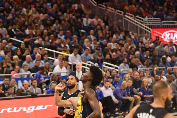 Orlando Magic Hostí Zlaté Státní Bojovníky Amway Center Orlandu Floridě — Stock fotografie