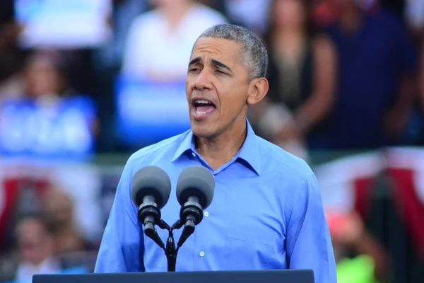 President Barack Obama Spreekt Een Campagne Rally Het Osceola Heritage — Stockfoto