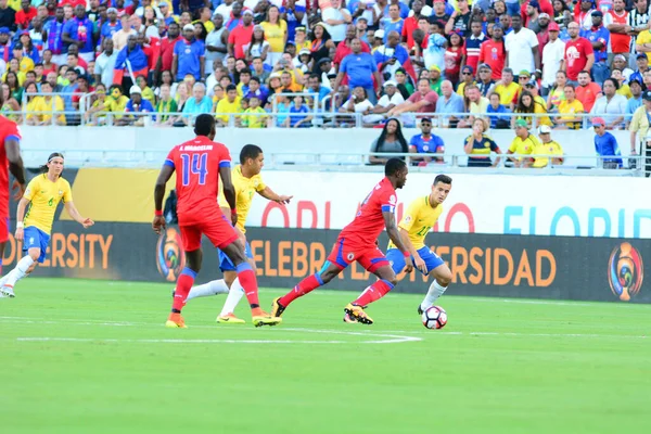 Brasil Enfrenta Haití Durante Copa América Centenario Orlando Florida Camping —  Fotos de Stock