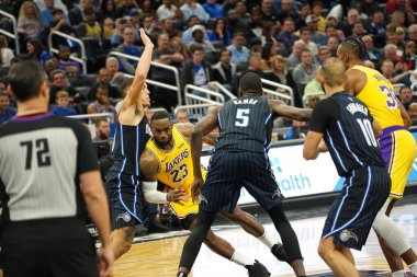 Orlando Magic 11 Aralık 2019 Çarşamba günü Orlando Forida 'daki Amway Center' da Los Angeles Lakers 'a ev sahipliği yaptı..  