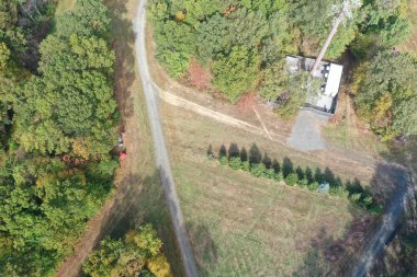 Güzel manzaranın havadan görünüşü