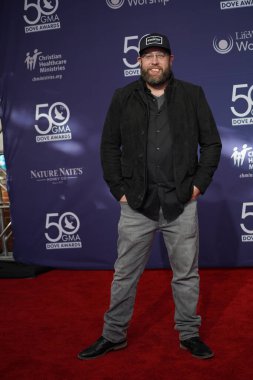 15 Ekim 2019 'da Nashville, Tennessee' deki Linbscome Üniversitesi 'nde verilen 50. GMA Dove Ödülleri sırasında kırmızı halı. 