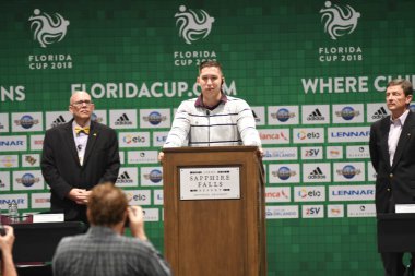 Basın Konferansı futbolcularının görüntüsü