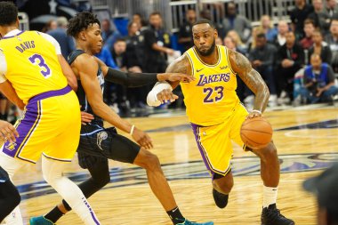 Orlando Magic 11 Aralık 2019 Çarşamba günü Orlando Forida 'daki Amway Center' da Los Angeles Lakers 'a ev sahipliği yaptı. Fotoğraf: Marty Jean-Louis