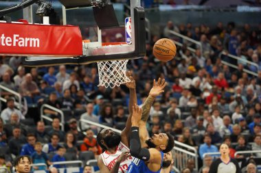 Orlando Magic, 13 Aralık 2019 Cuma günü Orlando, Florida 'daki Amway Center' da Houston Rockets 'a ev sahipliği yapıyor.