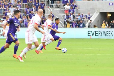 Orlando City, 31 Mart 2018 tarihinde Orlando Florida 'daki Exploria Stadyumu' nda New York Red Bulls 'a ev sahipliği yapmaktadır. Fotoğraf: Marty Jean-Louis