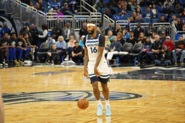 Orlando Magic 28 Şubat 2020 tarihinde Orlando Florida 'da Amway Center' da Minnesota Timberwolves 'a ev sahipliği yapar..  