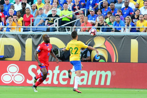 Brasil Enfrenta Haiti Durante Centenário Copa América Orlando Florida Camping — Fotografia de Stock