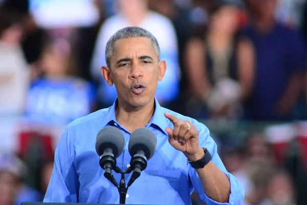 President Barack Obama Spreekt Een Campagne Rally Het Osceola Heritage — Stockfoto