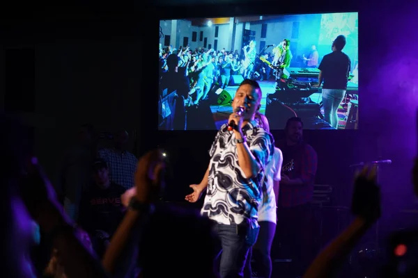 Miel San Marcos Band Uppträder Iglesia Dios Pentecostal Tampa Florida — Stockfoto