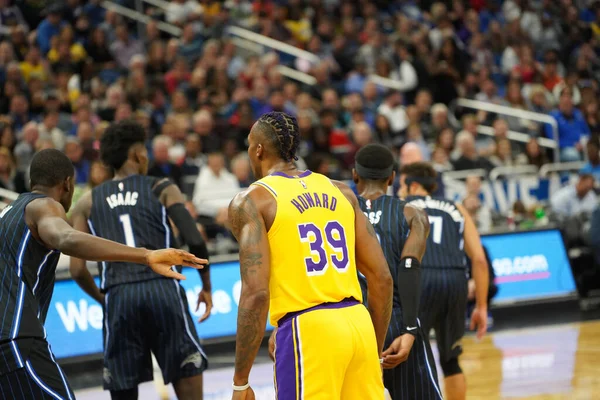 Orlando Magic Acoge Los Angeles Lakers Amway Center Orlando Forida — Foto de Stock