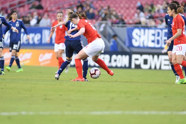 Japão Inglaterra Estádio Raymond James Tampa Florida Março 2019 — Fotografia de Stock