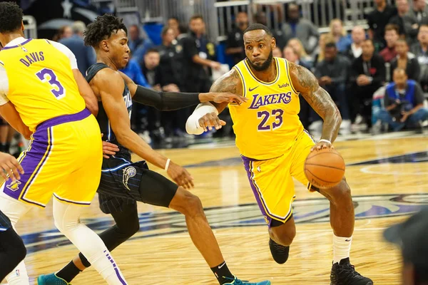 Orlando Magic Otthont Lakers Amway Center Orlando Forida Szerdán 2019 — Stock Fotó