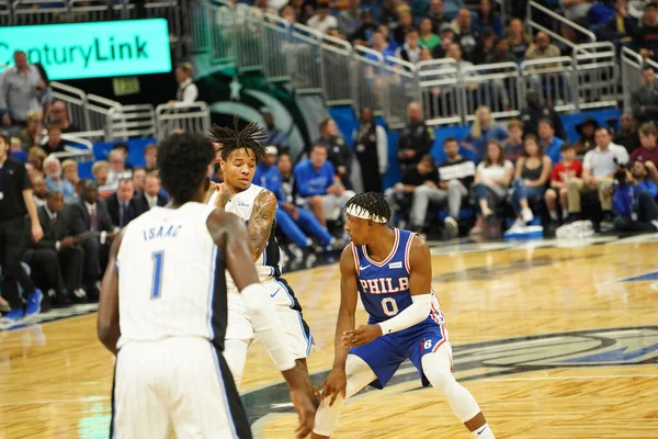 Orlando Magic Värd För Philadelphia 76Ers Amway Arena Orlando Florida — Stockfoto