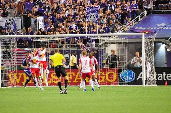 Orlando City Värd För New York Red Bulls Camping World — Stockfoto