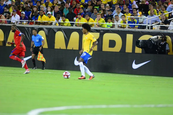 Brazília Szembesül Haitivel Copa America Centenario Alatt Orlando Floridában Camping — Stock Fotó