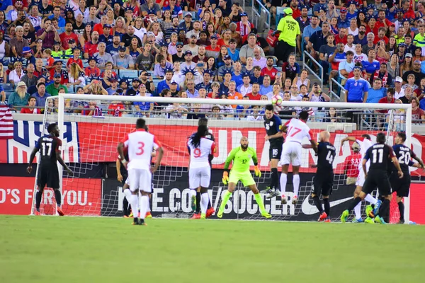 Amerikai Futball Csapat Házigazda Trinidad Tobago Everbank Field Jacksonville Florida — Stock Fotó