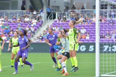Orlando Pride 21 Temmuz 2018 'de Orlando Florida' daki Exploria Stadyumu 'nda Seattle Reign FC' ye ev sahipliği yapmaktadır. Fotoğraf: Marty Jean-Louis