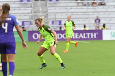 Orlando Pride 21 Temmuz 2018 'de Orlando Florida' daki Exploria Stadyumu 'nda Seattle Reign FC' ye ev sahipliği yapmaktadır. Fotoğraf: Marty Jean-Louis