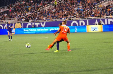 Orlando Pride sunucusu Houston Dash 23 Haziran 2016 'da Orlando Florida' daki Dünya Kampı Stadyumu 'nda..