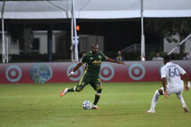 Los Angeles Galaksisi, 14 Temmuz 2020 'de Orlando Florida ABD' deki ESPN Vahşi Spor Dünyası 'nda düzenlenen MLS Sırt Turnuvası sırasında Portland Timbers ile karşı karşıya geldi.