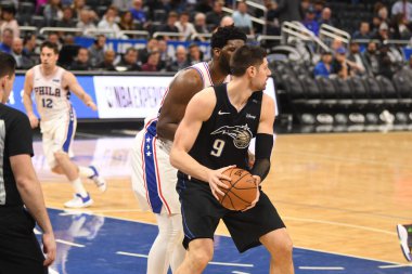 Orlando Magic, Philadelphia 76ers 'ı 25 Mart 2019' da Orlando Florida 'daki Amway Arena' da ağırlıyor..