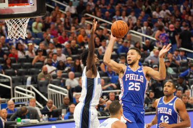 Orlando Magic 13 Ekim 2019 'da Florida, Orlando' daki Amway Center 'da Philadelphia 76ers' a ev sahipliği yaptı.. 