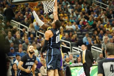 Orlando Magic 11 Aralık 2019 Çarşamba günü Orlando Forida 'daki Amway Center' da Los Angeles Lakers 'a ev sahipliği yaptı. Fotoğraf: Marty Jean-Louis