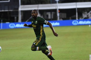 Los Angeles Galaksisi, 14 Temmuz 2020 'de Orlando Florida ABD' deki ESPN Vahşi Spor Dünyası 'nda düzenlenen MLS Sırt Turnuvası sırasında Portland Timbers ile karşı karşıya geldi.