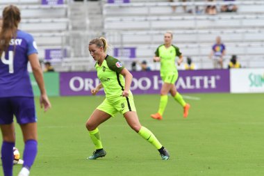 Orlando Pride 21 Temmuz 2018 'de Orlando Florida' daki Exploria Stadyumu 'nda Seattle Reign FC' ye ev sahipliği yapmaktadır. Fotoğraf: Marty Jean-Louis