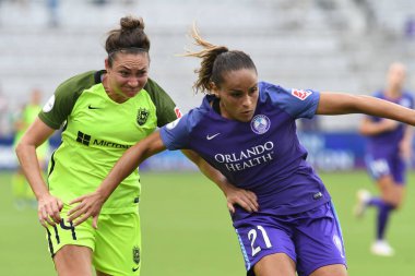 Orlando Pride 21 Temmuz 2018 'de Orlando Florida' daki Exploria Stadyumu 'nda Seattle Reign FC' ye ev sahipliği yapmaktadır. Fotoğraf: Marty Jean-Louis