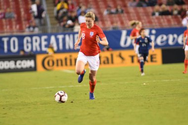 Japonya, İngiltere 'ye karşı Raymond James Stadyumu' nda 5 Mart 2019 'da Tampa Florida' da.  