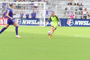 Orlando Pride 21 Temmuz 2018 'de Orlando Florida' daki Exploria Stadyumu 'nda Seattle Reign FC' ye ev sahipliği yapmaktadır. Fotoğraf: Marty Jean-Louis