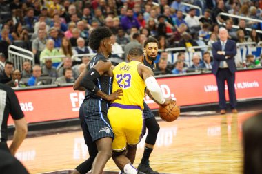 Orlando Magic 11 Aralık 2019 Çarşamba günü Orlando Forida 'daki Amway Center' da Los Angeles Lakers 'a ev sahipliği yaptı. Fotoğraf: Marty Jean-Louis