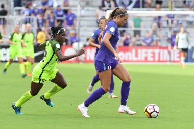Orlando Pride 21 Temmuz 2018 'de Orlando Florida' daki Exploria Stadyumu 'nda Seattle Reign FC' ye ev sahipliği yapmaktadır. Fotoğraf: Marty Jean-Louis