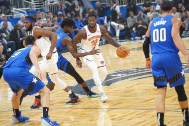 Orlando Magic host the New York Knicks at the Amway Center in Orlando Forida on Wednesday, October 30, 2019. clipart