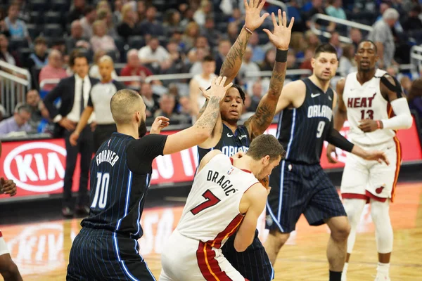 Jogo Basquete Temporada Nba Orlando Magic Miami Heat Janeiro 2020 — Fotografia de Stock