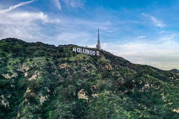 Los Angeles Tepelerinin Hollywood Tepelerinin Tepeler Arasındaki Yolların Havadan Görüntüsü — Stok fotoğraf