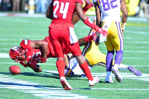 Lsu Enfrentará Louisville Durante 71St Citrus Bowl Camping World Stadium — Foto de Stock