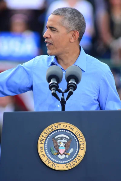 Presidente Barack Obama Fala Comício Campanha Estádio Osceola Heritage Park — Fotografia de Stock