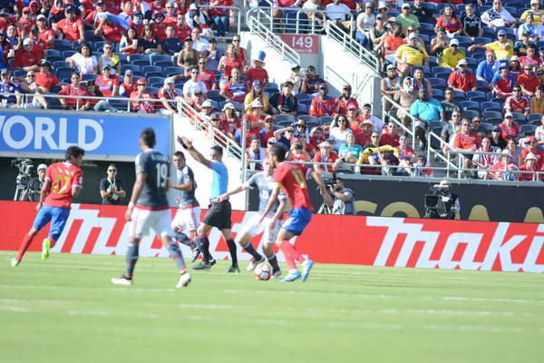 Costa Rica Szembe Paraguay Copa America Centenario Camping World Stadium — Stock Fotó