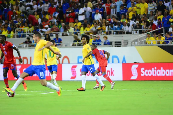 Brasil Enfrenta Haití Durante Copa América Centenario Orlando Florida Camping —  Fotos de Stock