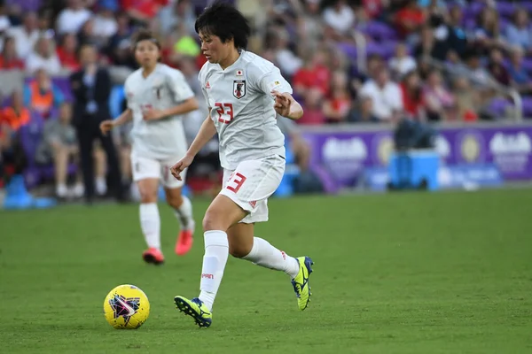 Spanyol Jepang Pertandingan Selama 2020 Shebelieves Cup Exploria Stadium Orlando — Stok Foto