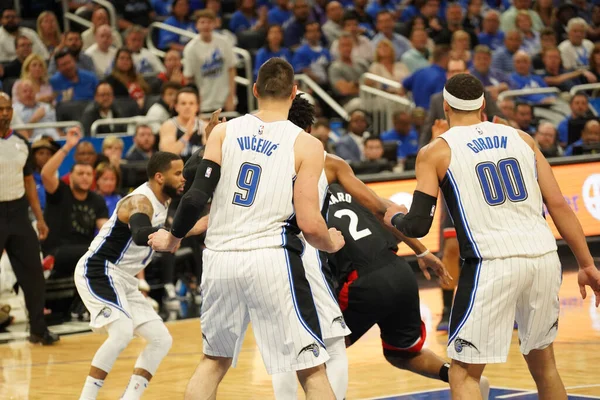 Orlando Magic Hosts Toronto Rapters Nba Playoff Στο Amway Arena — Φωτογραφία Αρχείου