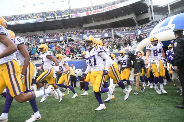 Notre Dame Αντιμετωπίσει Lsu Κατά Διάρκεια Του Citrus Bowl Στο — Φωτογραφία Αρχείου