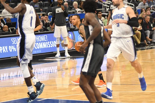 Orlando Magic Φιλοξενεί Τους Brooklyn Nets Στο Amway Center Στο — Φωτογραφία Αρχείου