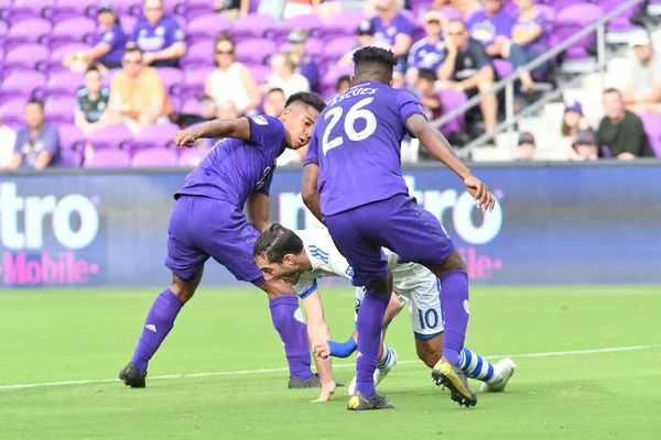 Orlando City Acoge Montreal Impact Orlando City Stadium Orlando Florida —  Fotos de Stock